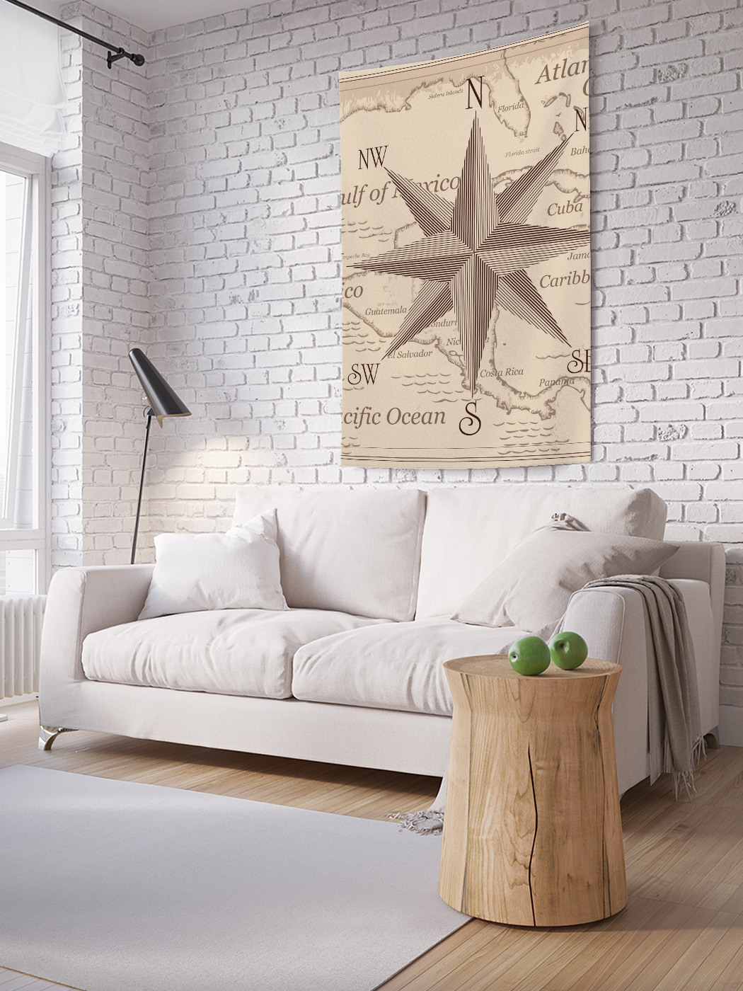 

Вертикальное фотопанно на стену JoyArty Ориентир на карте 150x200 см, Ориентир на карте