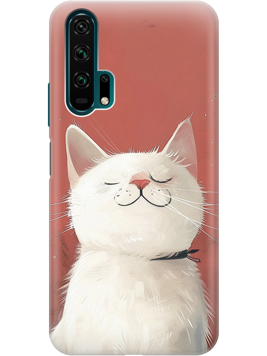 

Силиконовый чехол на Honor 20 Pro с принтом "Гордый котик", Прозрачный;белый;красный, 721700712