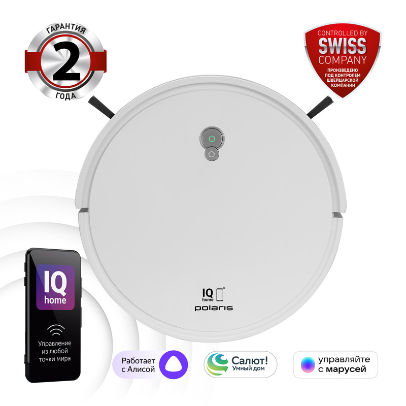 

Робот-пылесос Polaris PVCR G2 0926W WIFI IQ Home белый, PVCR G2 0926W WIFI IQ Home