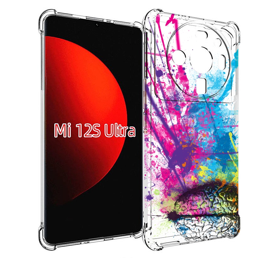 

Чехол MyPads яркий красочный мозг для Xiaomi 12S Ultra, Прозрачный, Tocco