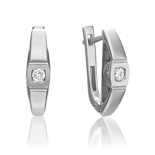 

Серьги из белого золота с бриллиантом PLATINA jewelry 02-3820-00-101-1120-30, 02-3820-00-101-1120-30