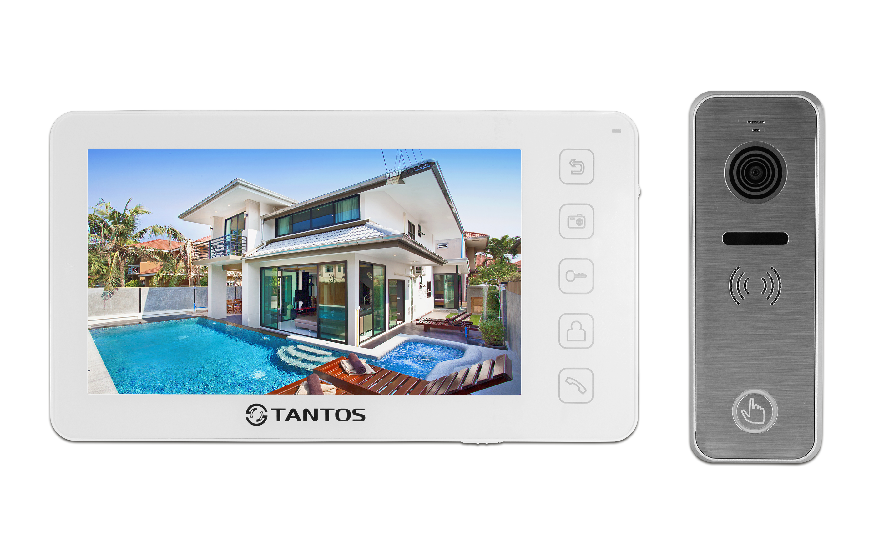 Комплект видеодомофона TANTOS Prime + Вызывная паель TANTOS iPanel 2+