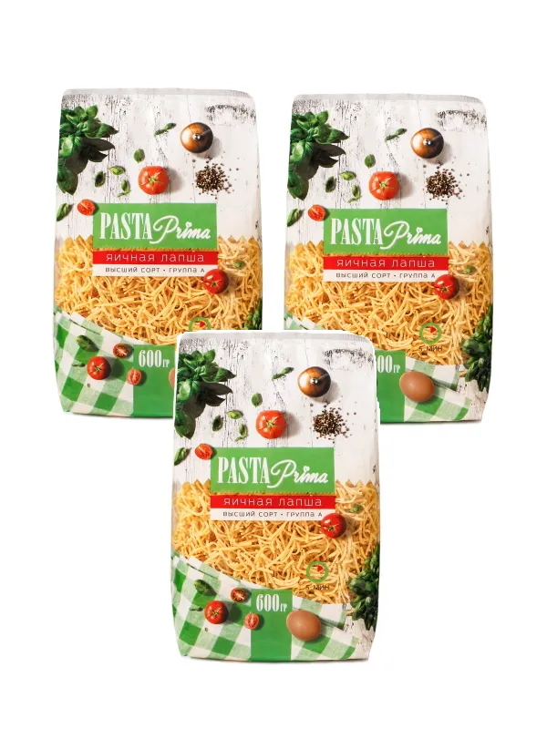 

Набор Лапша яичная "PASTA Prima" 600 гр.х3 шт.