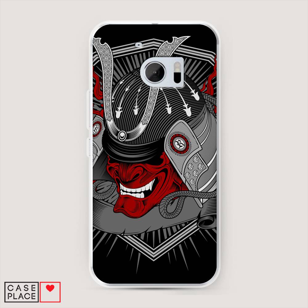 

Чехол на HTC One M10 (HTC 10) "Красная маска самурая", Белый;красный;черный, 101950-4