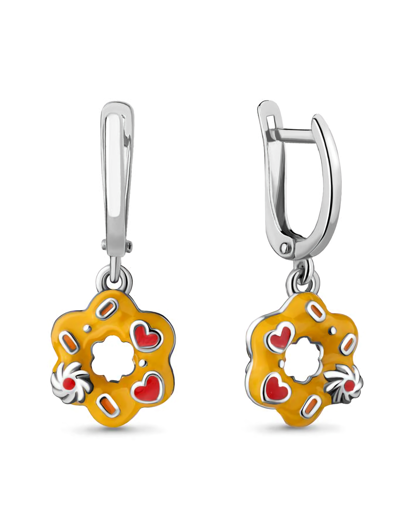 

Серьги подвески из серебра TEO MAORI 833738.5, эмаль, 833738.5