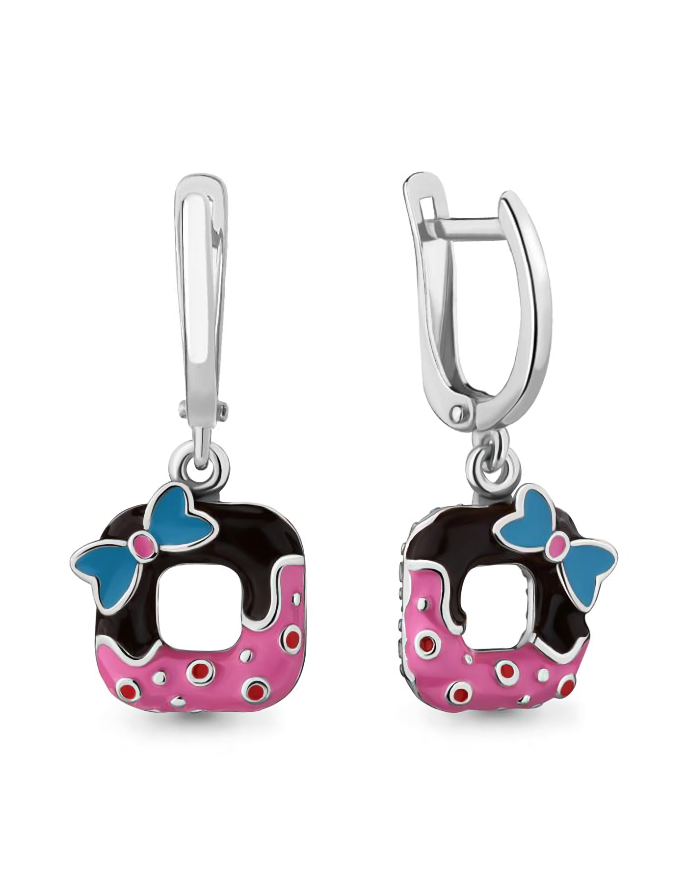 

Серьги подвески из серебра TEO MAORI 833739.5, эмаль, 833739.5