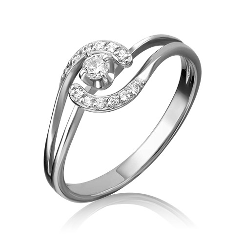 

Кольцо из белого золота р.  PLATINA jewelry 01-4614-00-401-1120-03, фианит, 01-4614-00-401-1120-03