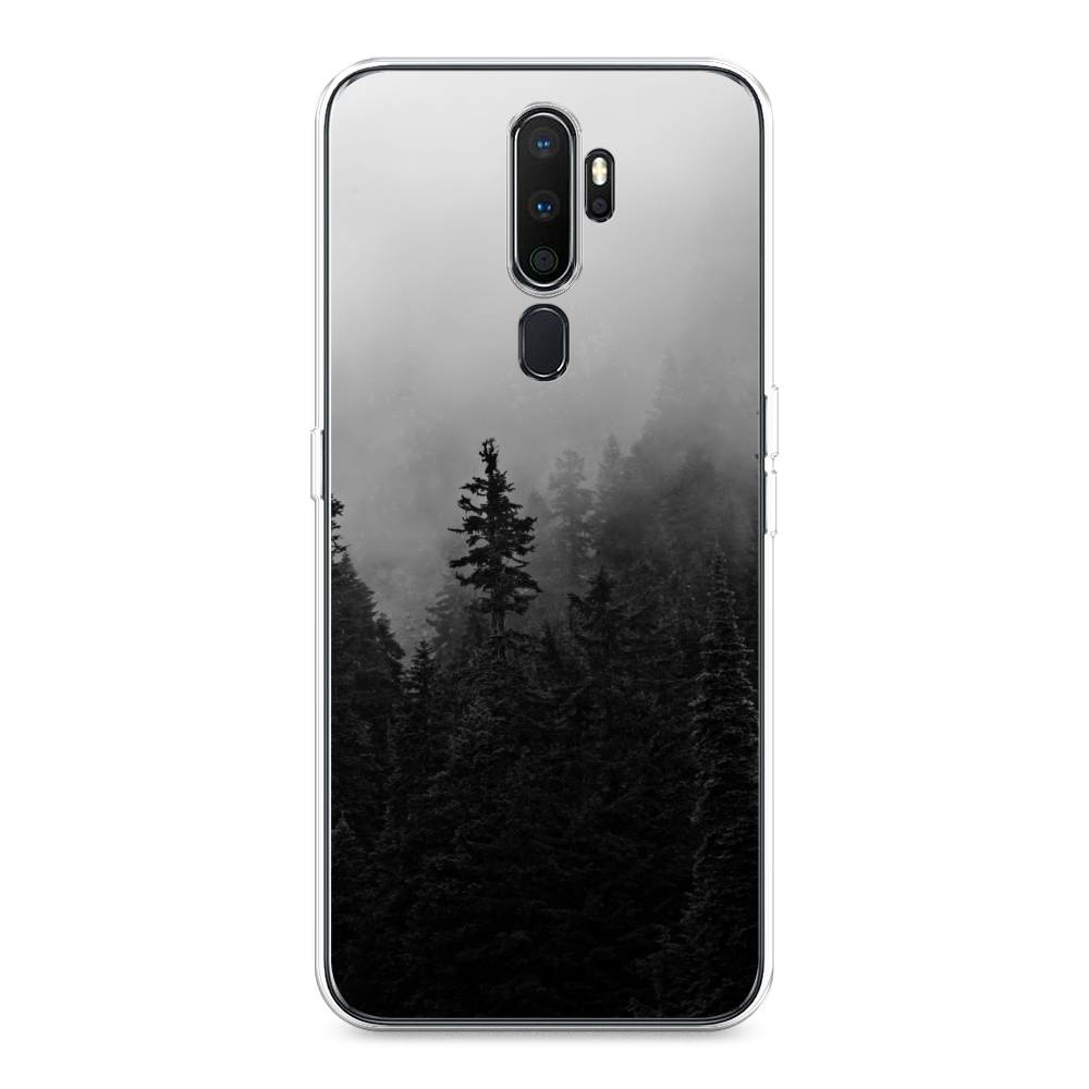 

Чехол на Oppo A5 "Туманный лес", Серый;черный, 251350-2