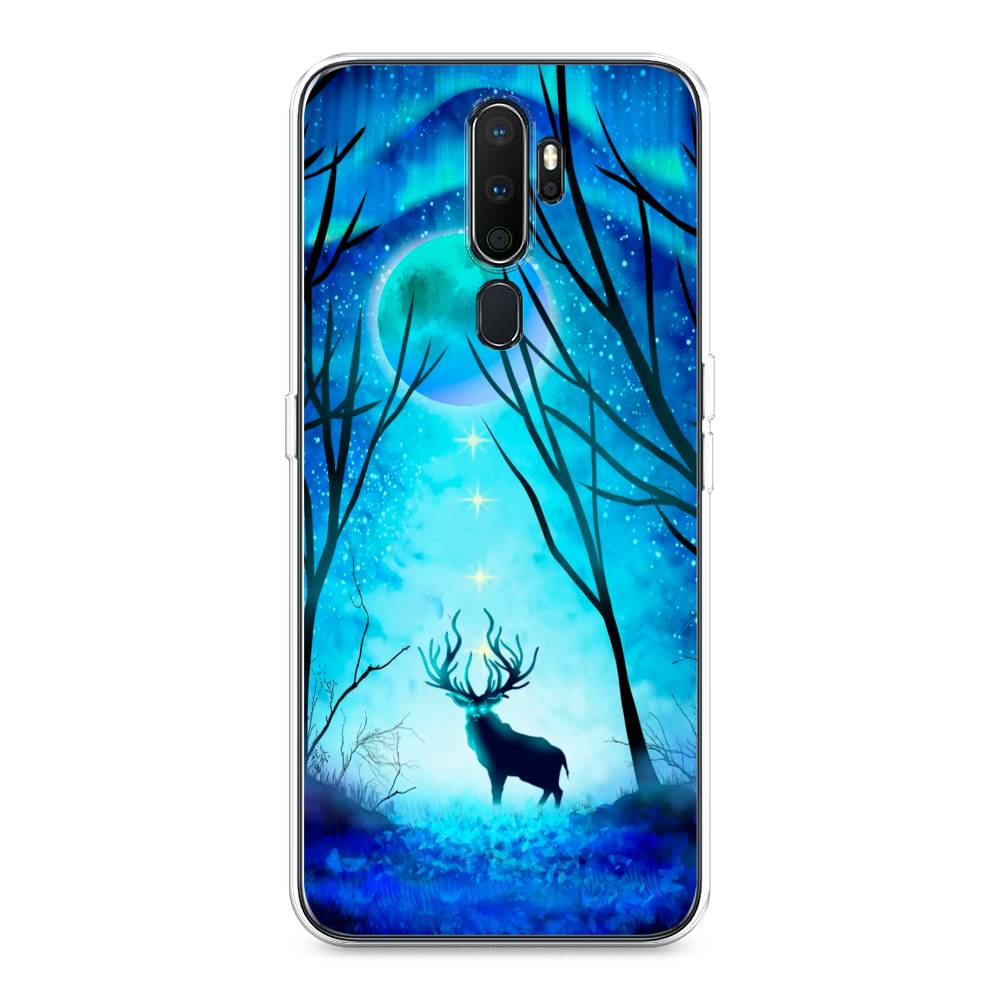 

Чехол на Oppo A5 "Олень северное сияние", Синий;черный;голубой, 251350-1