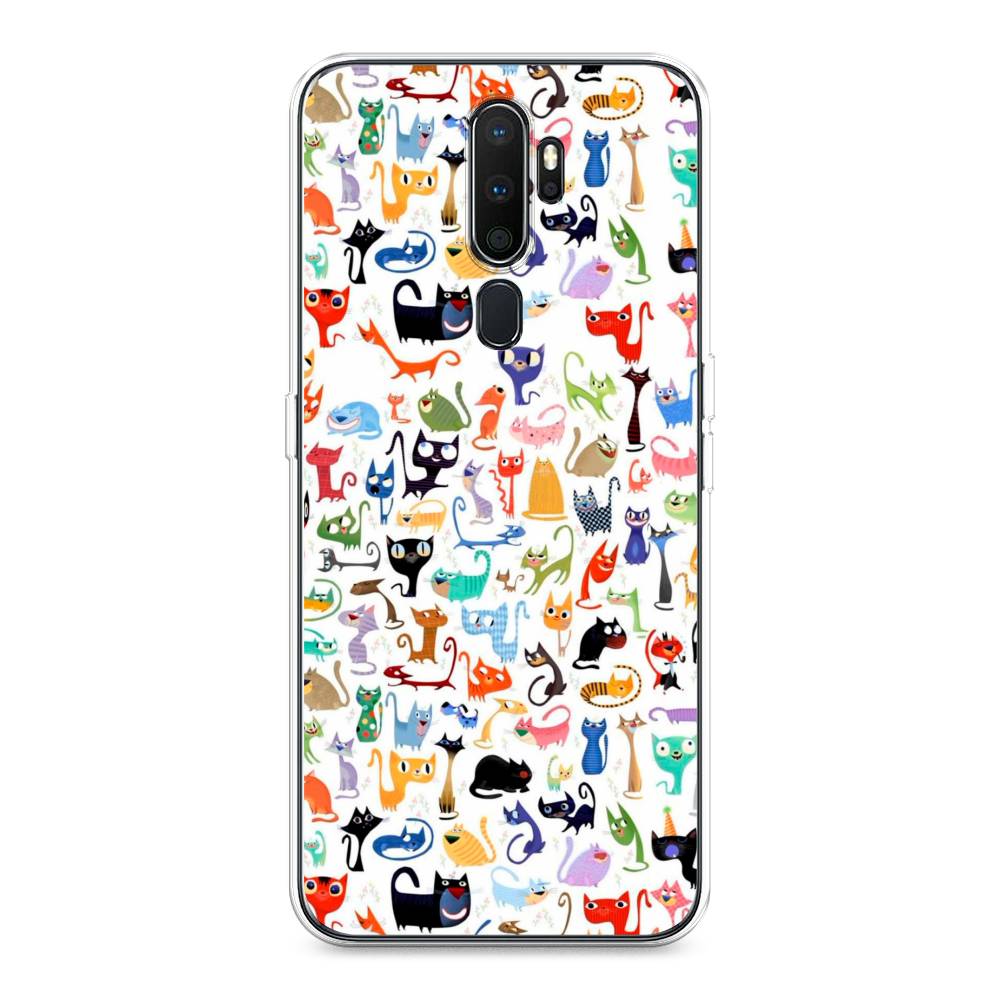 

Чехол на Oppo A5 "Цветные коты", Разноцветный, 251350-1