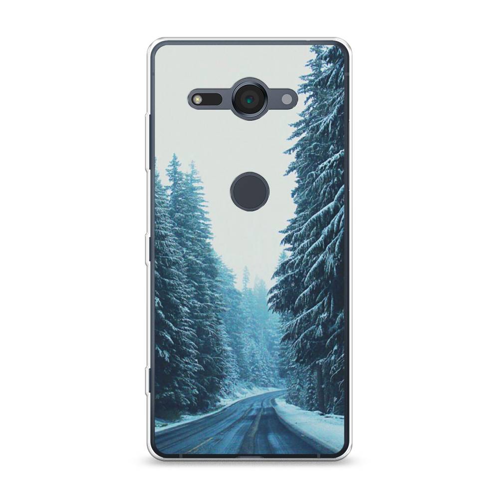 

Чехол для Sony Xperia XZ2 Compact "Зима 9", Бежевый;голубой;черный, 52950-2
