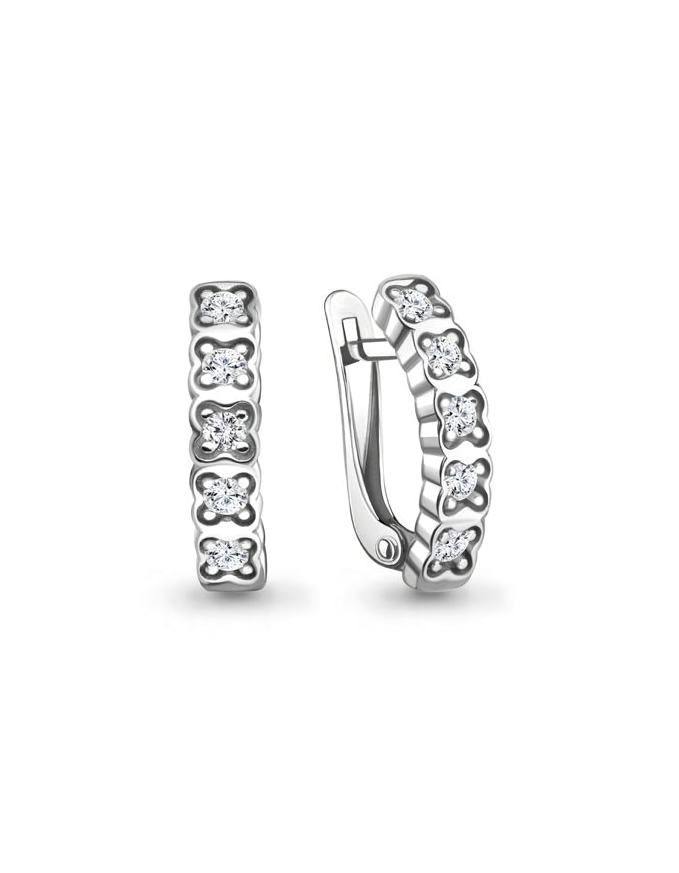 

Серьги из серебра TEO MAORI 8400401А.5, фианит, 8400401А.5
