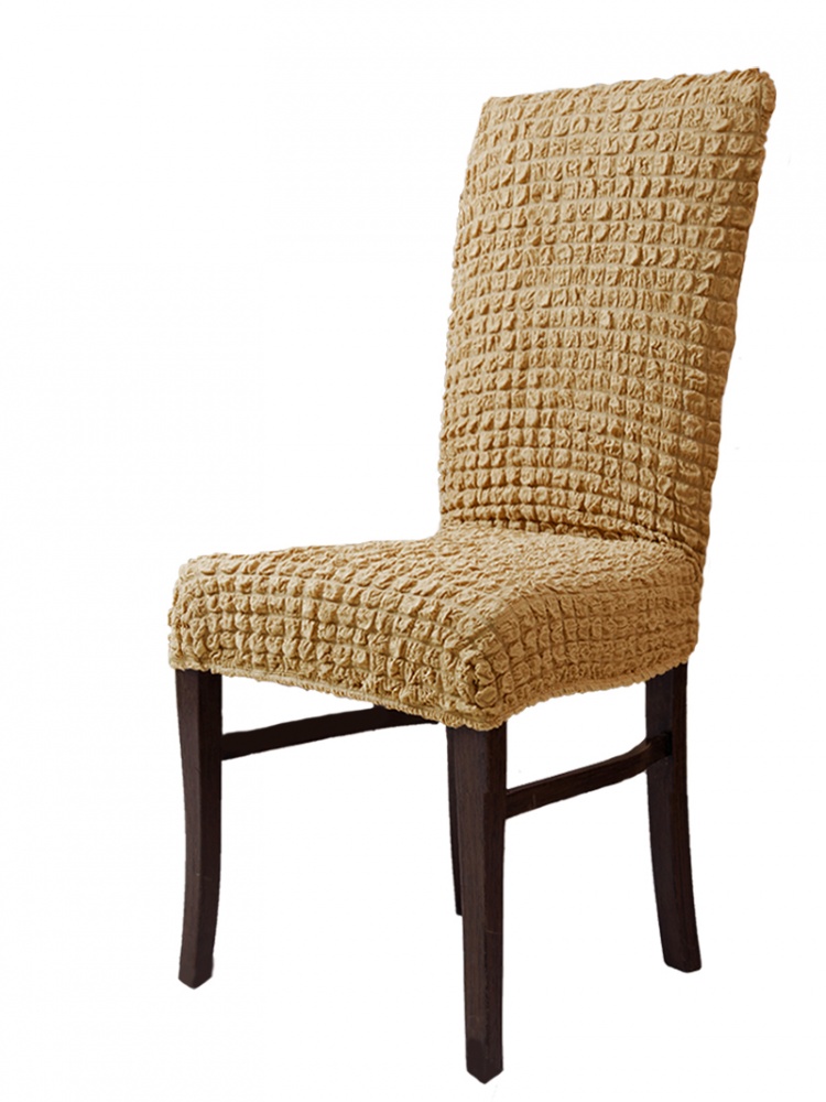 фото Чехол на стул без оборки venera, цвет кремовый, 1 предмет