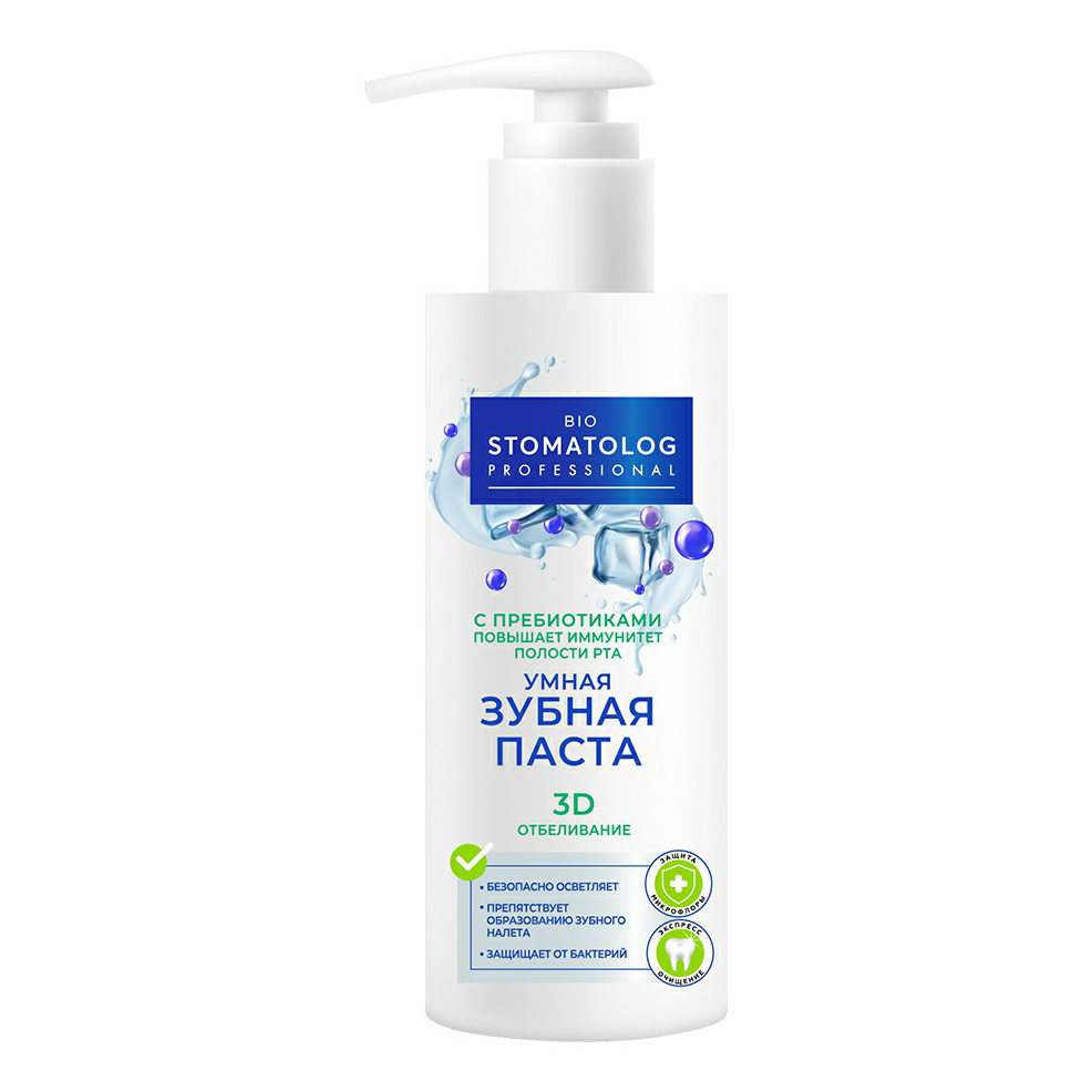 

Зубная паста Bio Stomatolog Professional 3D отбеливание с пребиотиками 150 мл