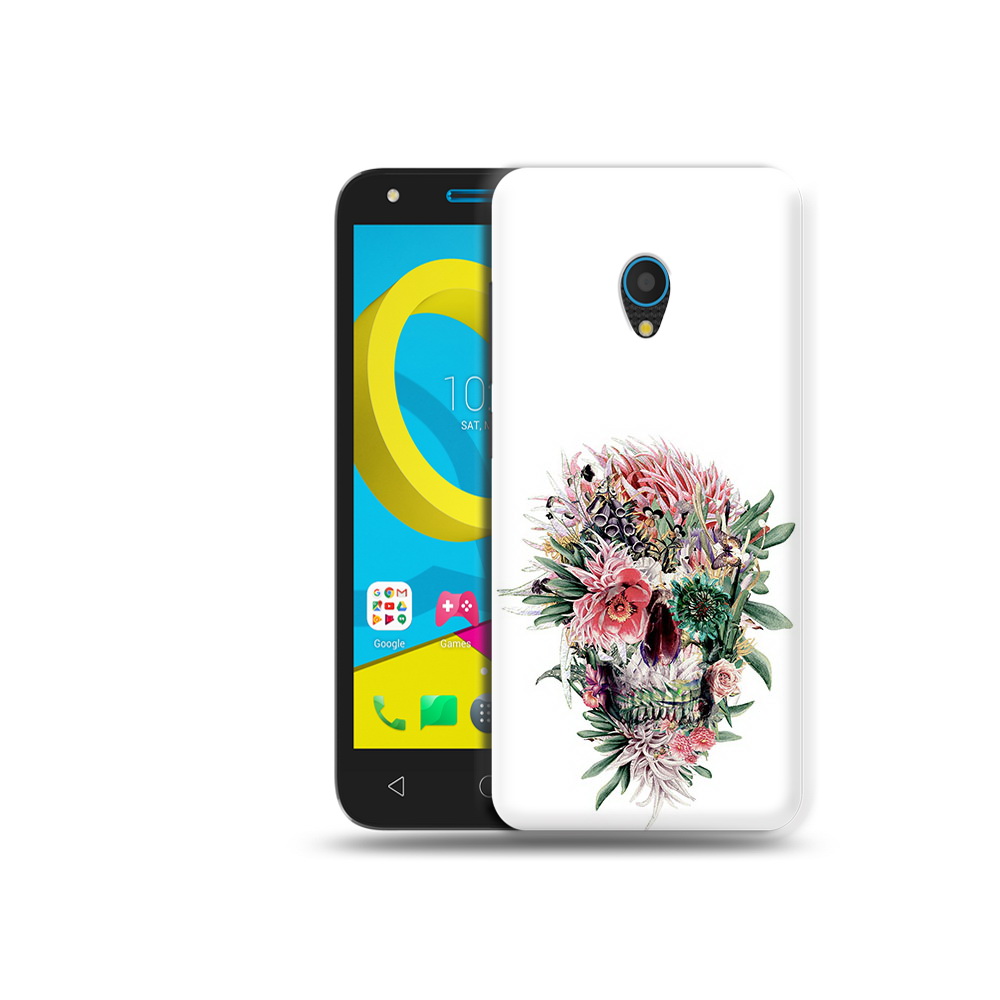 

Чехол MyPads Tocco для Alcatel U5 5047D череп из цветов (PT134046.676.677), Tocco