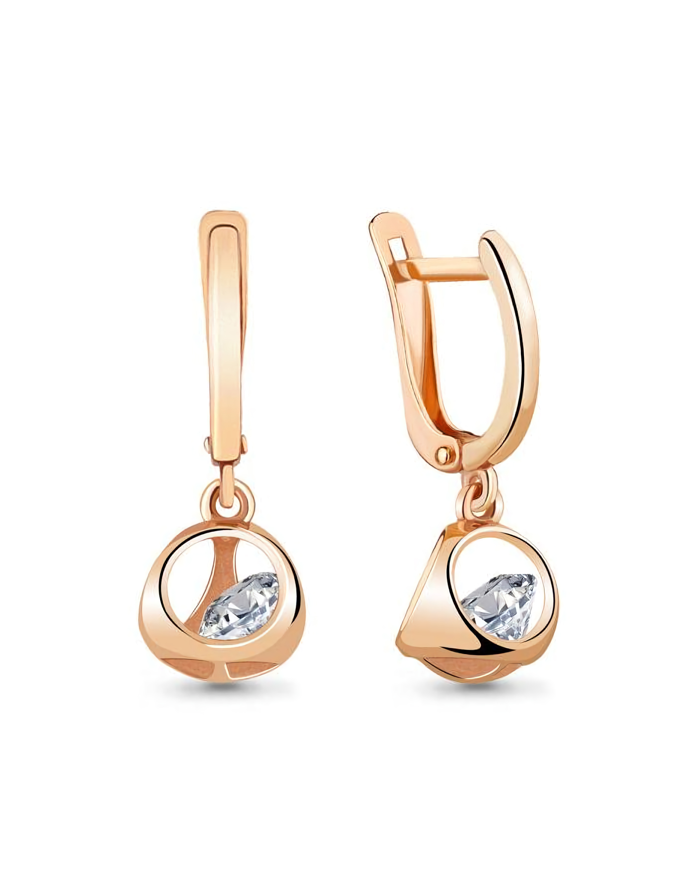

Серьги подвески из серебра TEO MAORI 848526А.6, фианит, 848526А.6