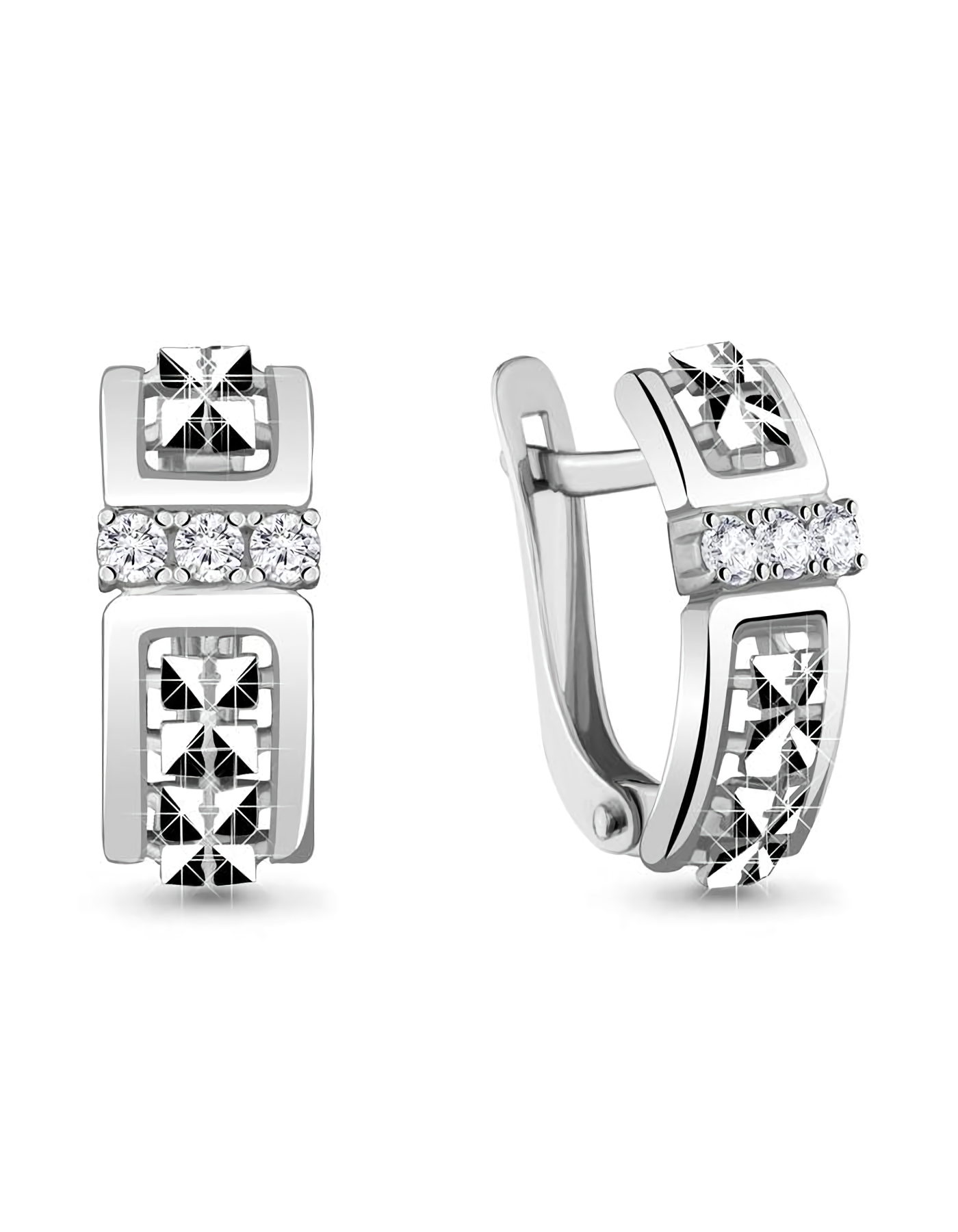 

Серьги из серебра TEO MAORI 848583А.5, фианит, 848583А.5