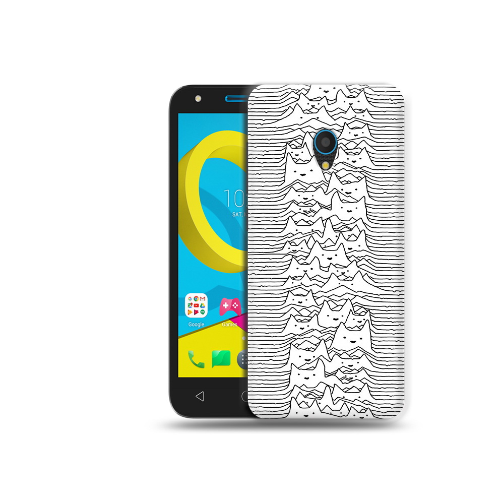 

Чехол MyPads Tocco для Alcatel U5 5047D черно белые коты 3D (PT134046.676.682), Tocco