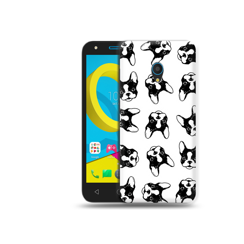 

Чехол MyPads Tocco для Alcatel U5 5047D черно белые собачки (PT134046.676.683), Tocco