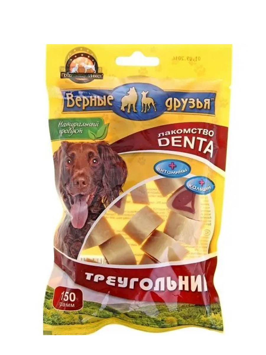 Лакомство для собак Верные друзья Denta Треугольник, 150 г