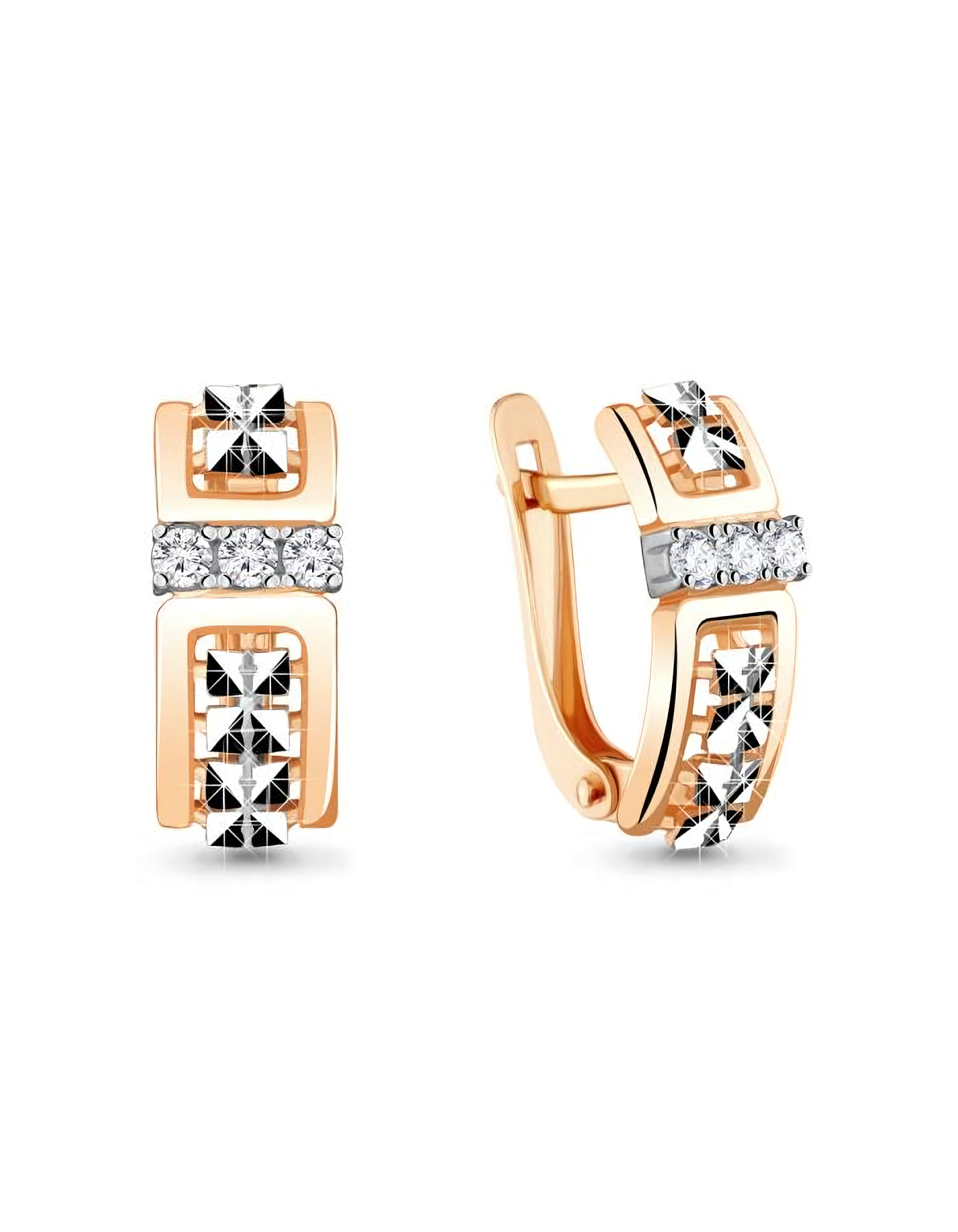 

Серьги подвески из серебра TEO MAORI 848583А.6, фианит, 848583А.6