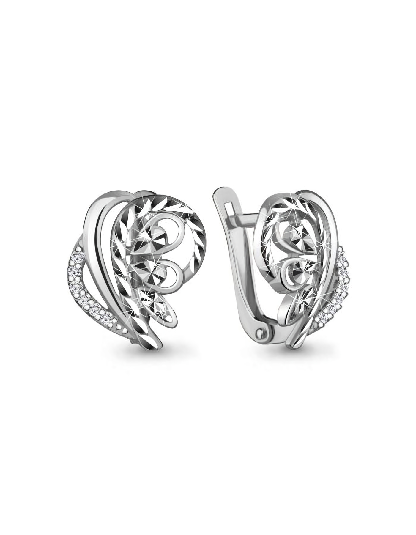 

Серьги из серебра TEO MAORI 848591А.5, фианит, 848591А.5