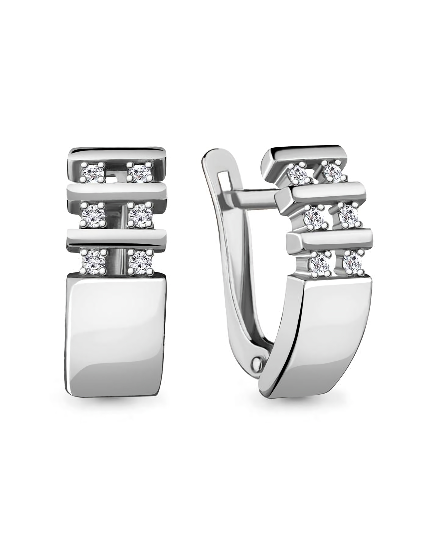 

Серьги из серебра TEO MAORI 848611А.5, фианит, 848611А.5
