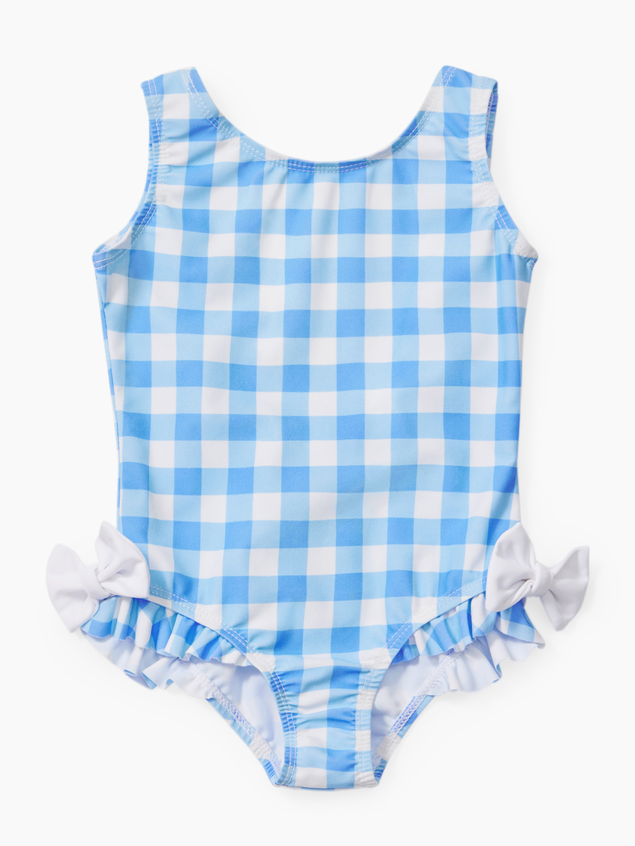 Купальник слитный детский Happy Baby 50658, light-blue cell, 116