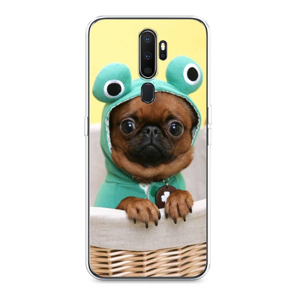

Чехол на Oppo A5 "Собачка в шапке лягушки", Коричневый;желтый;голубой, 251350-1