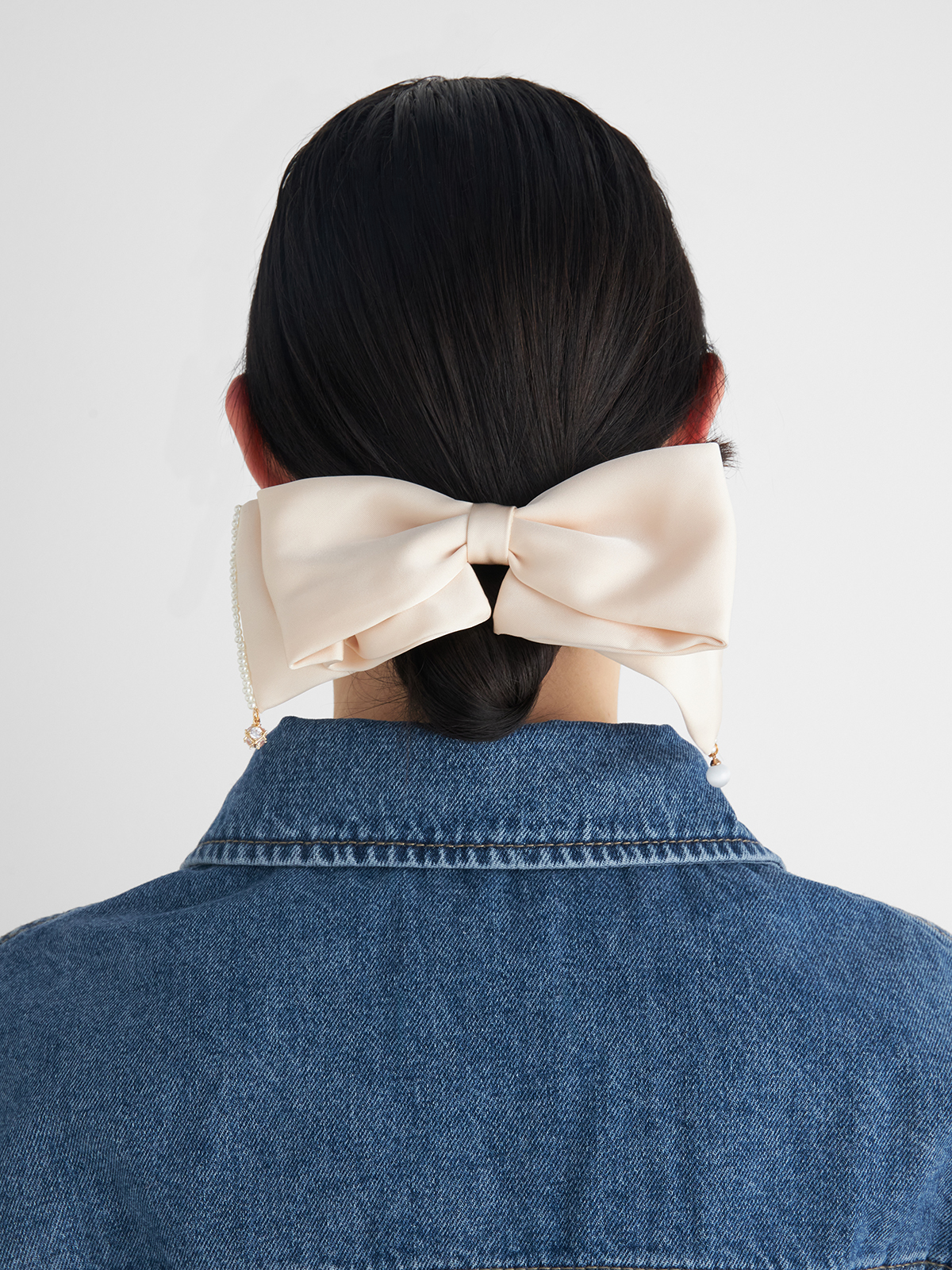 

Заколка-автомат FHF23021603 бежевая, Белый, FHF23021603