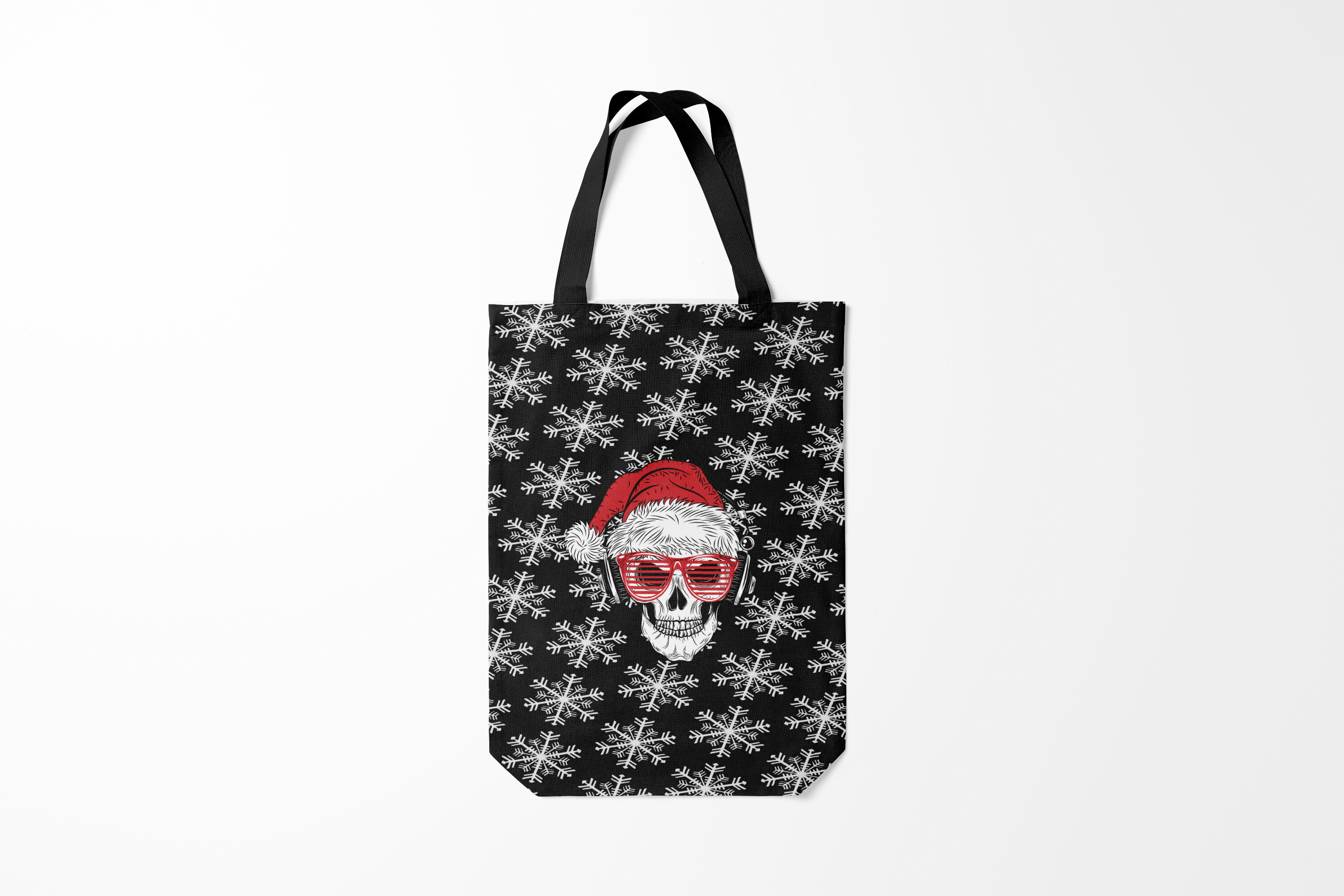 

Сумка шoппер унисекс Burnettie Черепа Santa Skull хипстер, черный, Черепа Santa Skull хипстер