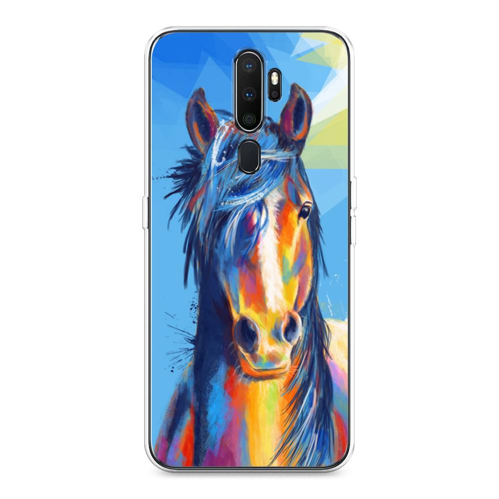 

Чехол на Oppo A5 "Лошадь арт 3", Голубой;желтый;синий, 251350-1