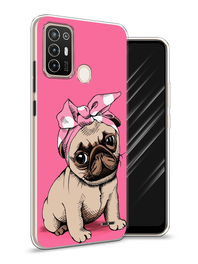 

Чехол Awog на ZTE Blade A52 / ЗТЕ Блэйд A52 "Dog Pin-Up", Разноцветный, 136250-2