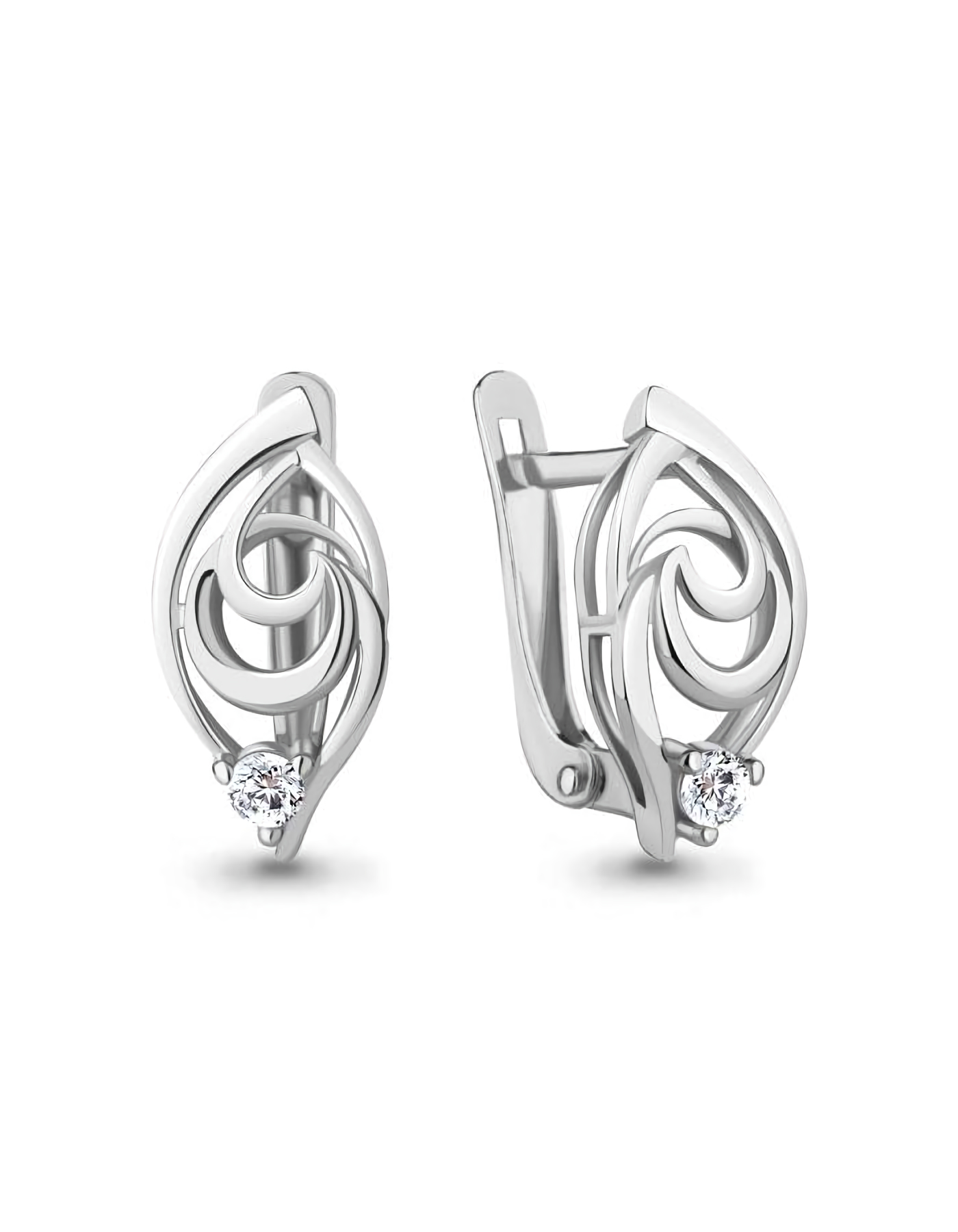 

Серьги из серебра TEO MAORI 849234А.5, фианит, 849234А.5