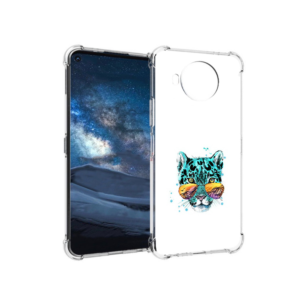 

Чехол MyPads Tocco для Nokia 8.3 голубой лео (PT227053.110.294), Прозрачный, Tocco