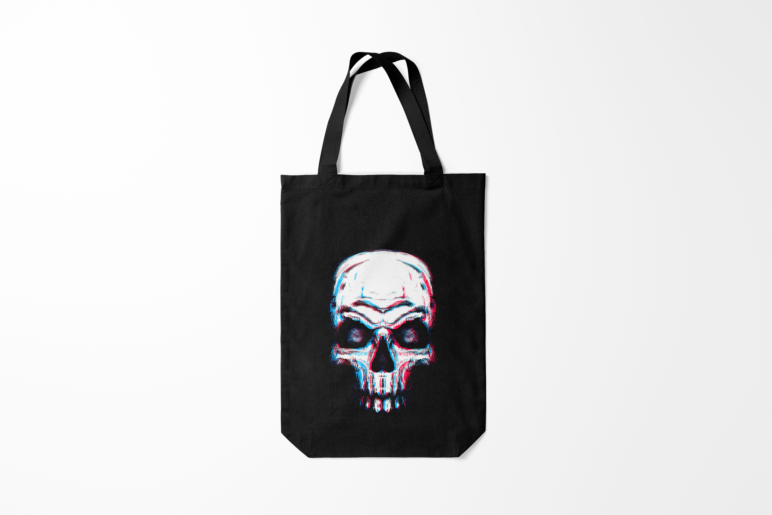 

Сумка шoппер унисекс Burnettie Черепа Glitch Skull, черный, Черепа Glitch Skull