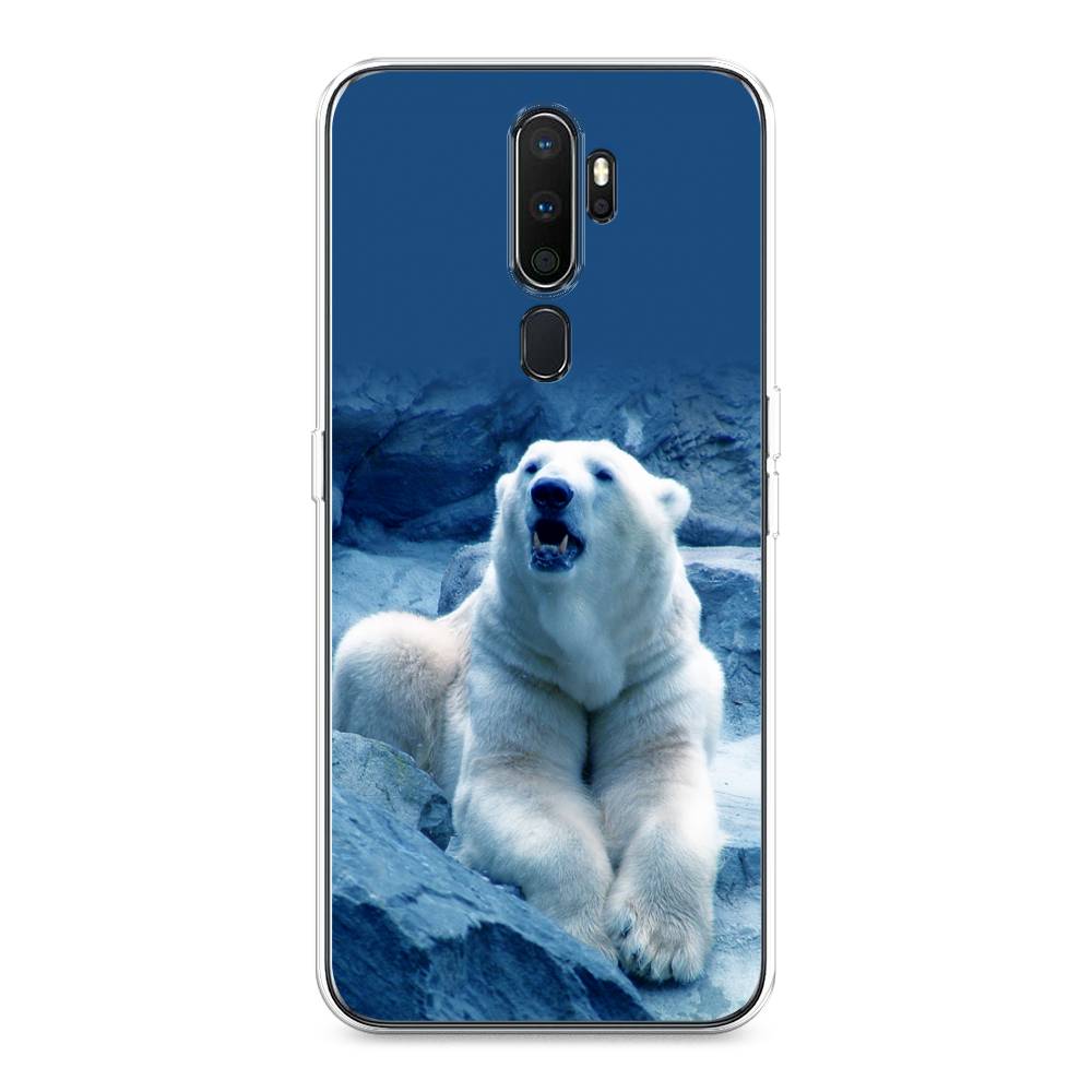 

Чехол на Oppo A5 "Белый медведь", Голубой;белый, 251350-1