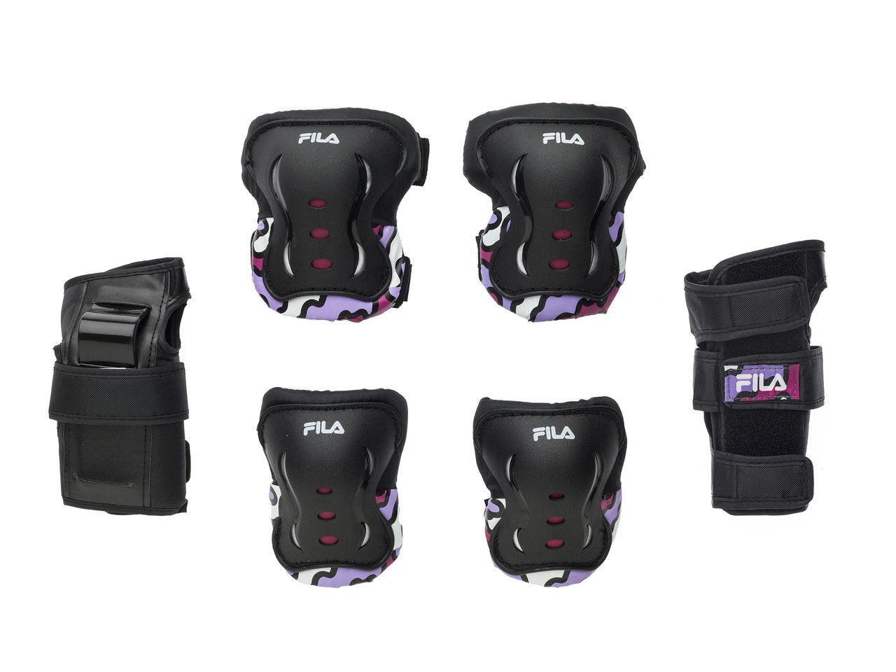 Комплект защиты детский FILA 3 предмета FP JUNIOR G black/pink XS