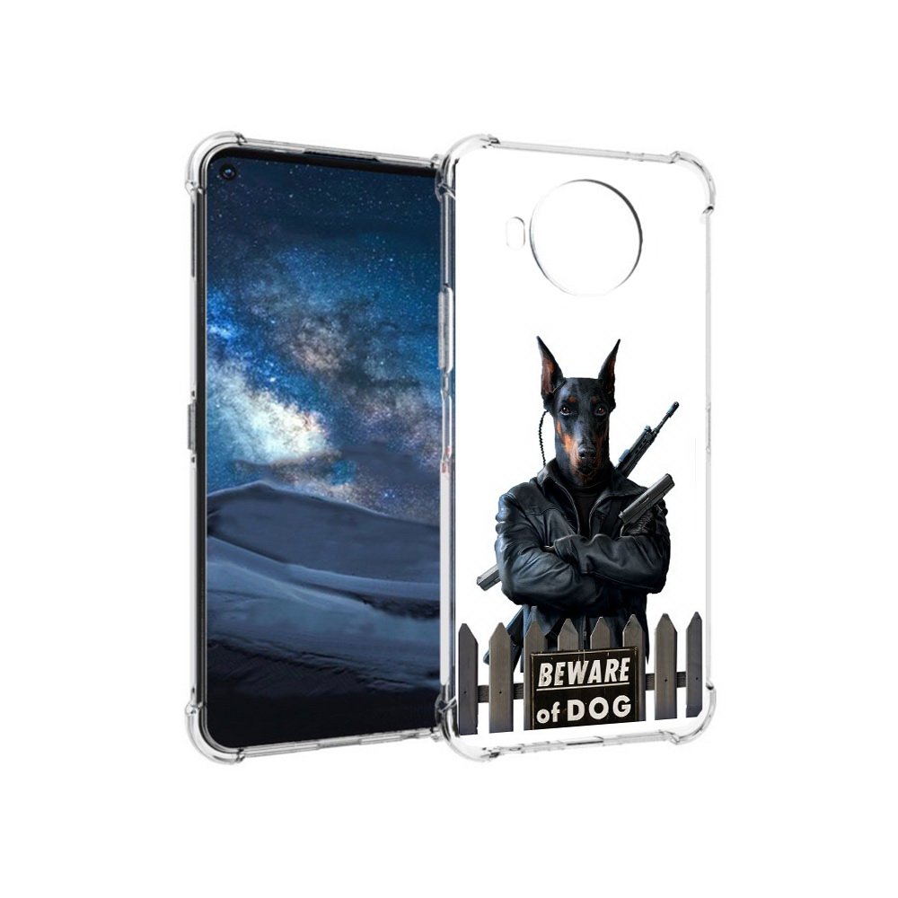 

Чехол MyPads Tocco для Nokia 8.3 доберман (PT227053.110.332), Прозрачный, Tocco