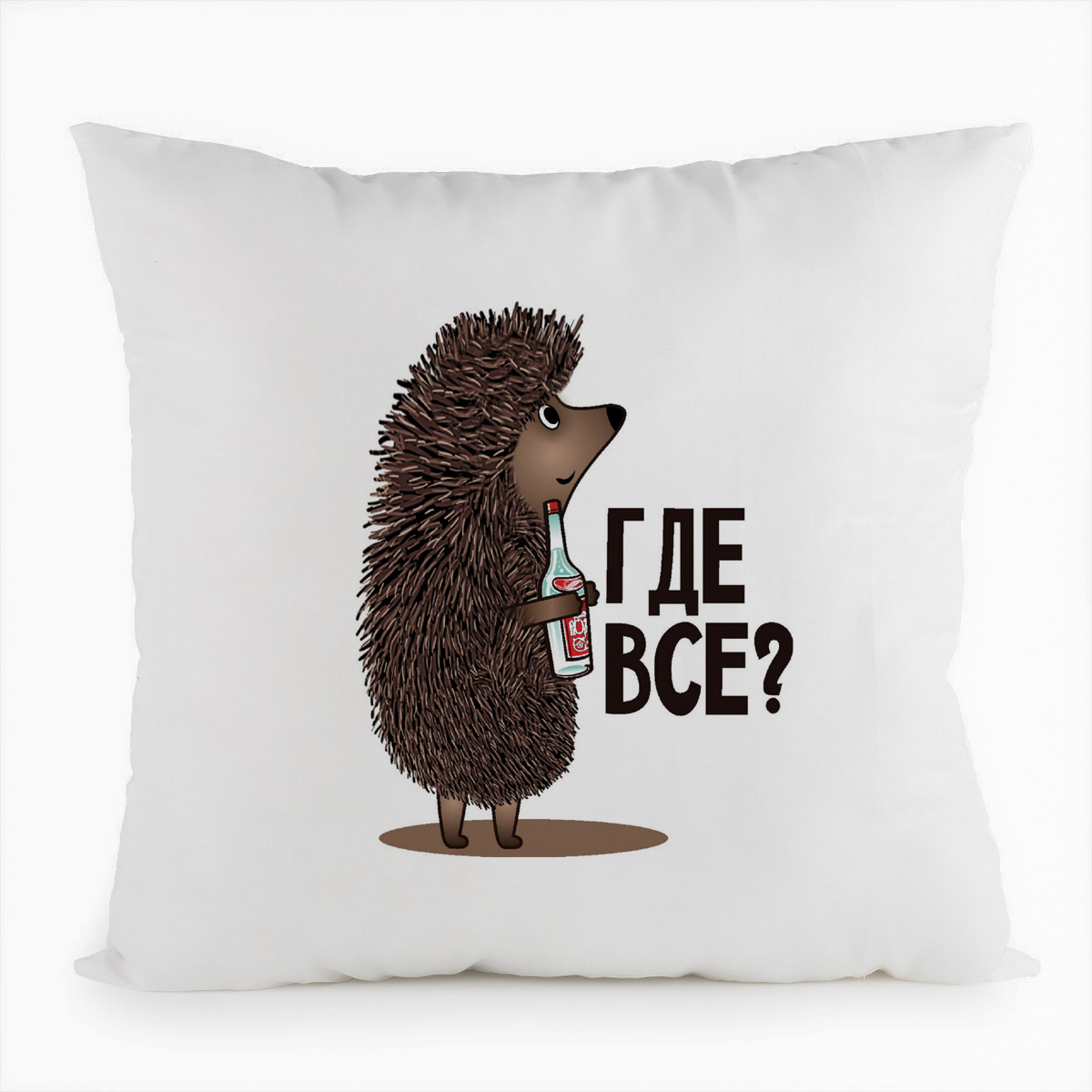 

Подушка белая CoolPodarok Где все, Белый