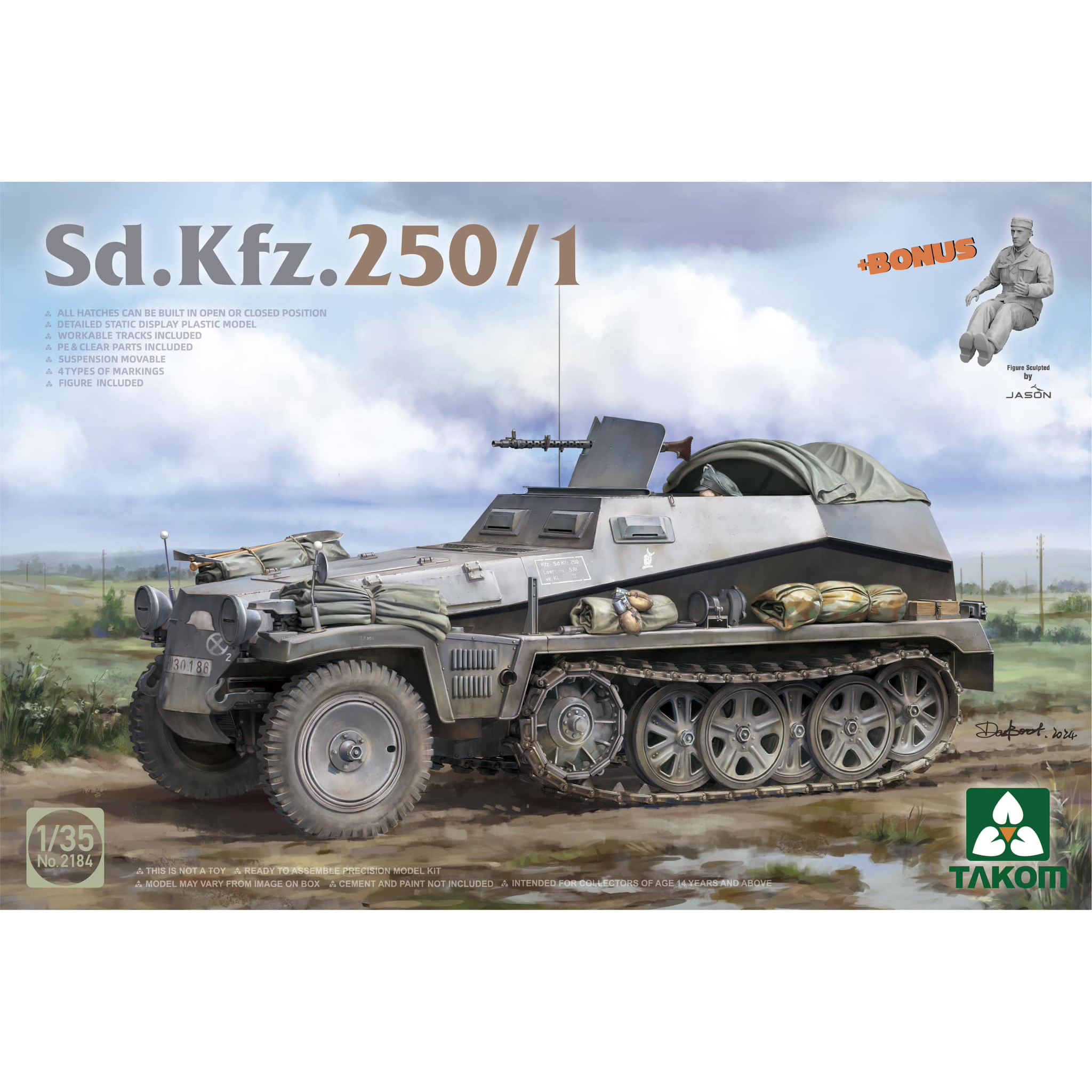 

Сборная модель Takom Бронетранспортер Sd Kfz 250/1 2184, 1/35