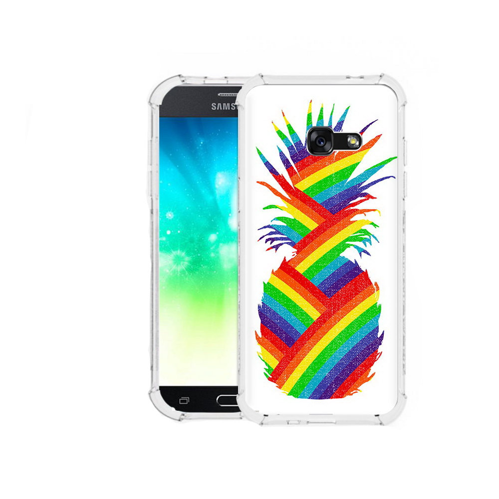 

Чехол MyPads Tocco для Samsung Galaxy A3 (2016) радужный ананас, Прозрачный, Tocco