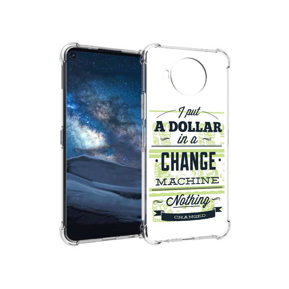 

Чехол MyPads Tocco для Nokia 8.3 доллар надпись (PT227053.110.336), Прозрачный, Tocco