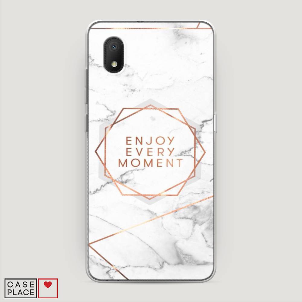 

Чехол Awog на Alcatel 1A (2020) 5002F/Алкатель 1A (2020) 5002F "Enjoy every moment мрамор", 171050-7