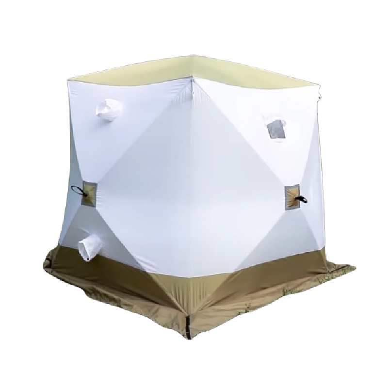 фото Палатка сибирский следопыт куб, для рыбалки, 3 места, белый/олива