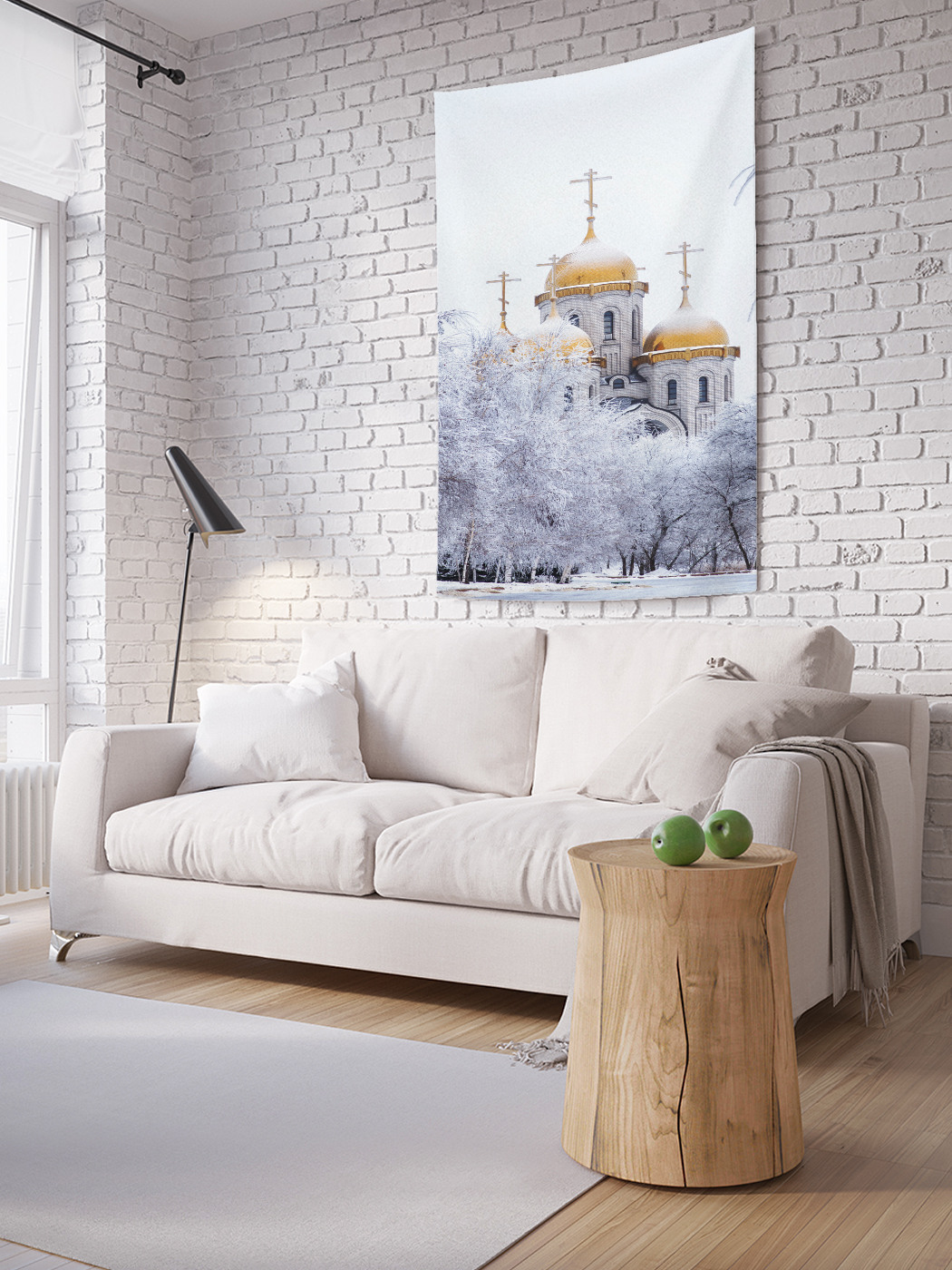 

Вертикальное фотопанно на стену JoyArty Купола в снегу 100x150 см, Купола в снегу