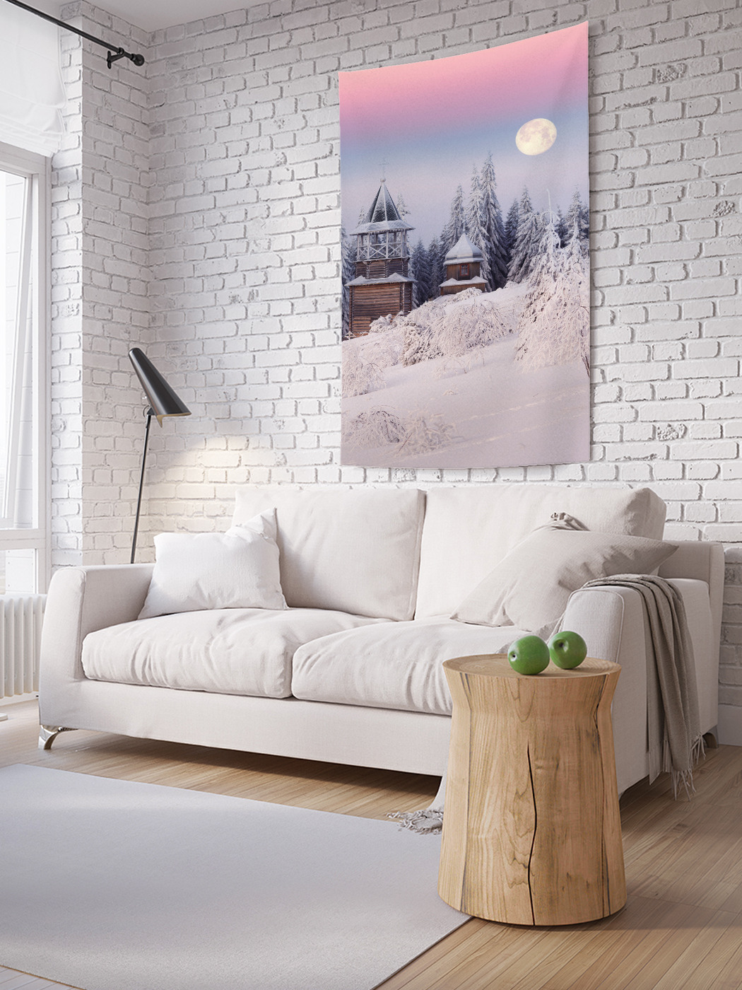 

Вертикальное фотопанно на стену JoyArty Храм под снегом 100x150 см, Храм под снегом