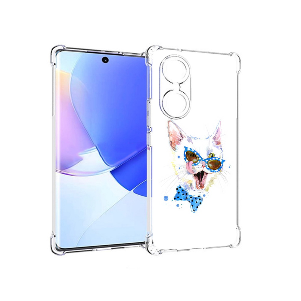 

Чехол MyPads Tocco для Honor 60 белый кот, Прозрачный, Tocco