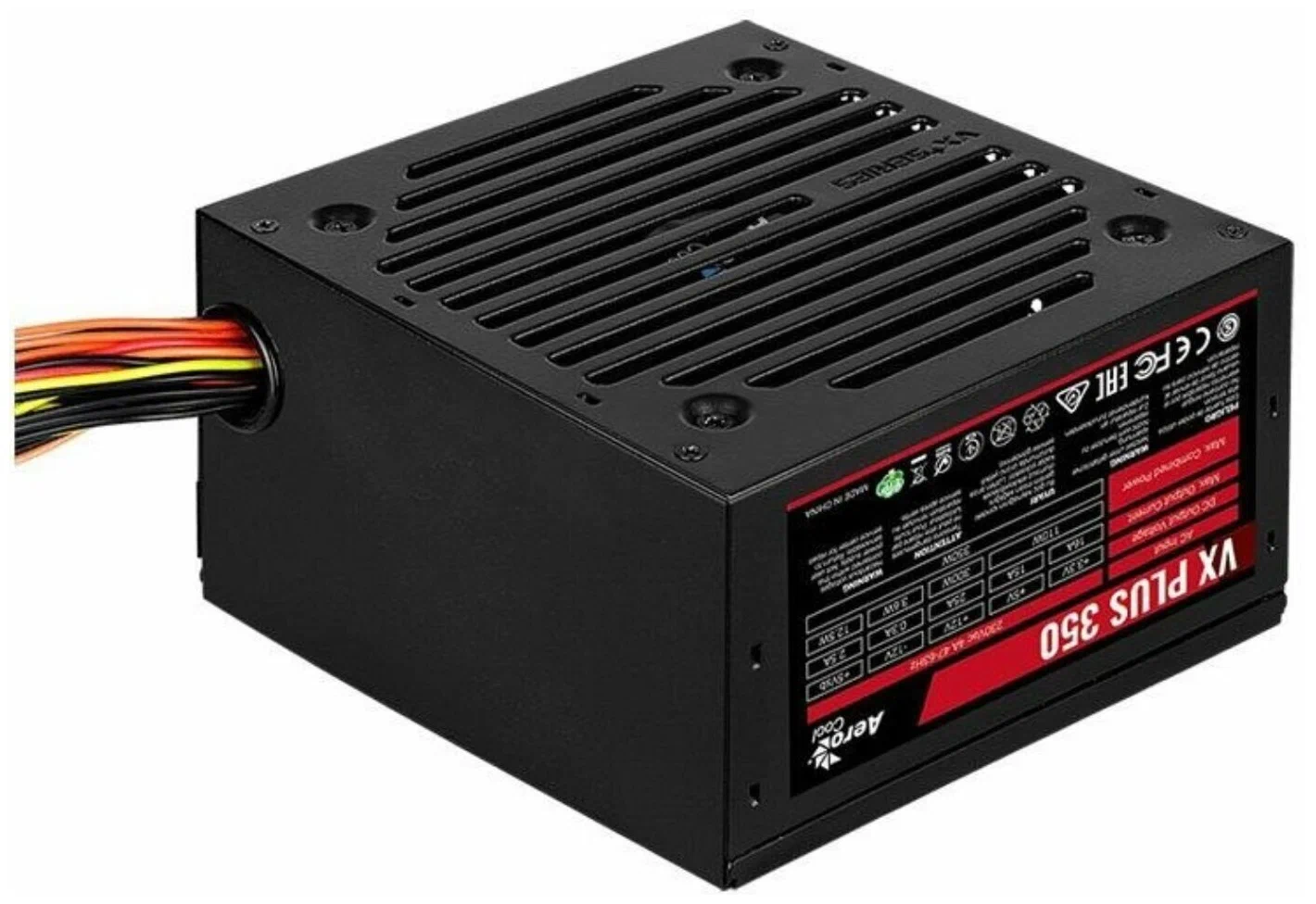 

Блок питания AeroCool VX PLUS 350W 350W, Черный, VX PLUS 350W