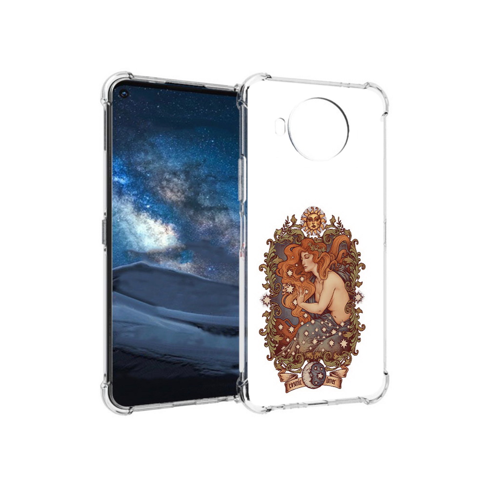 

Чехол MyPads Tocco для Nokia 8.3 звездная девушка абстракция (PT227053.110.351), Прозрачный, Tocco